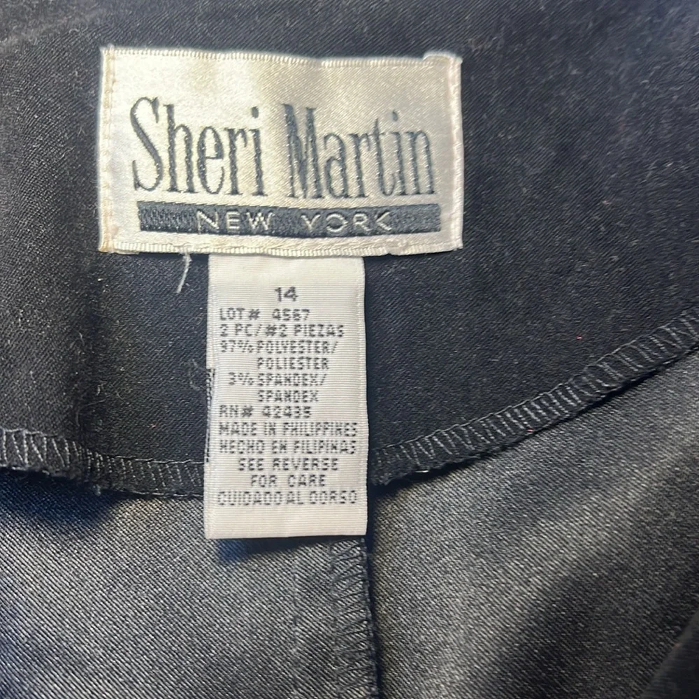 Vintage Sheri Martin suede‎ coat/blazer Black size 14 with buttons